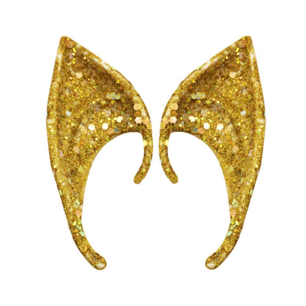 Ear Cuff Jewelry Glitter Latex Ears Women Cosplay Accessories Angel Elf Ears Imitation Makeup Props