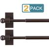 WL.Rocaille Magnetic Curtain Rods for Metal Doors Top and Bottom Multi-Use Adjustable Appliances for Iron and Steel Place, Petite Ball Ends, 9 to 16
