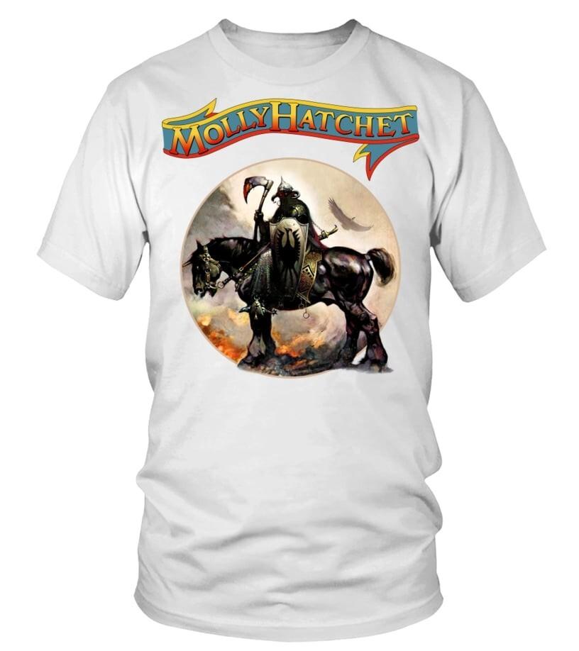 Molly Hatchet Band Album Cotton White All Size T Shirt For Men SE429 Unisex T-Shirt S