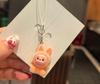 1 stk Søtt Ryggsekk Anheng Flokket Kanin Labubu Telefonkjede Nøkkelring Øretelefonetui Hengesnor Anti-Tapt Lanyard Veskedekor