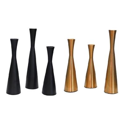 3 Piece Metal Candle Holders Set Decorative Taper Candlestick Stand For Romantics Dinners Special Event Party Decors