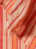 Beams Boy Women's Striped Ruffle Short Sleeve S/S Shirt, Pink Free