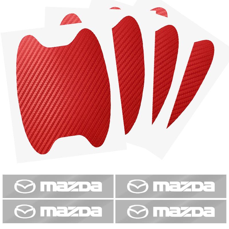 Car Door Sticker Carbon Fiber Scratches Auto Handle Protection Film For Mazda 3 6 CX5 2 CX3 CX9 MX5 RX8 Axela Demio MS CX5 2 Axela Demio Atenza MS GJI
