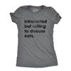 Introverted Cat Lover T-Shirt, Sarcastic Gift for Cat Mom