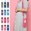 Cartoon Vacuum Cup Sleeve 800-1000ml Water Bottle Pouch Portable Water Bottle Cover  Outdoor