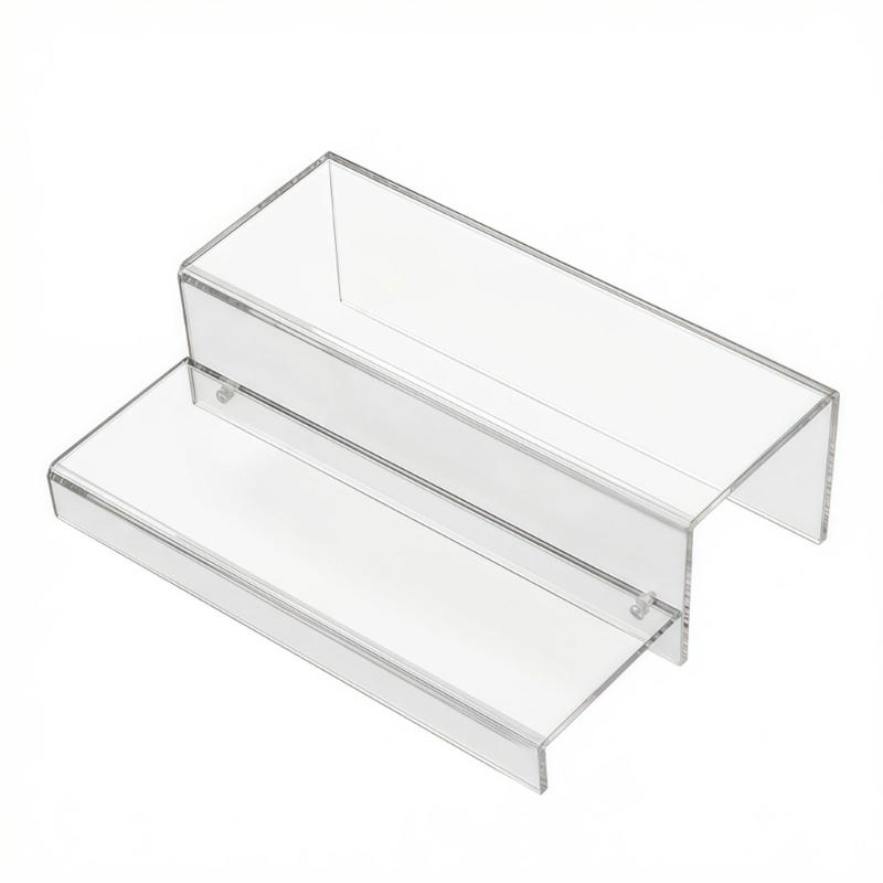 2 Tiers Wine Rack Craft Of Sturdy Acrylic Materials For Kitchen Or Offices Use