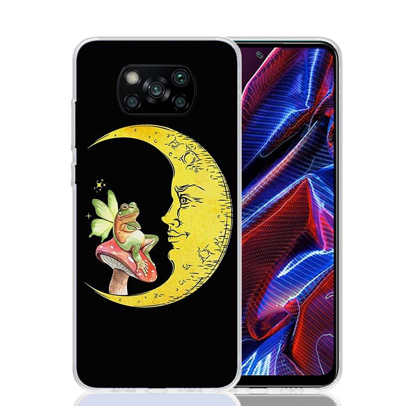 Cottagecore Frog Mushroom Kawaii Case Phone Cover for Xiaomi Redmi Note 10 9 9S 8 8T 7 5 Pro Mi 12T 11T 10T 9T 12 11 Lite A3 A2