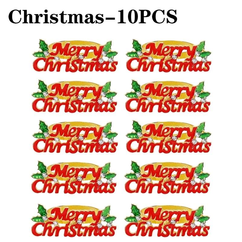 Holiday Christmas Thanksgiving Napkin Ring Holder Decorative Napkin Holder for Family Table Dinner Holiday Table Setting