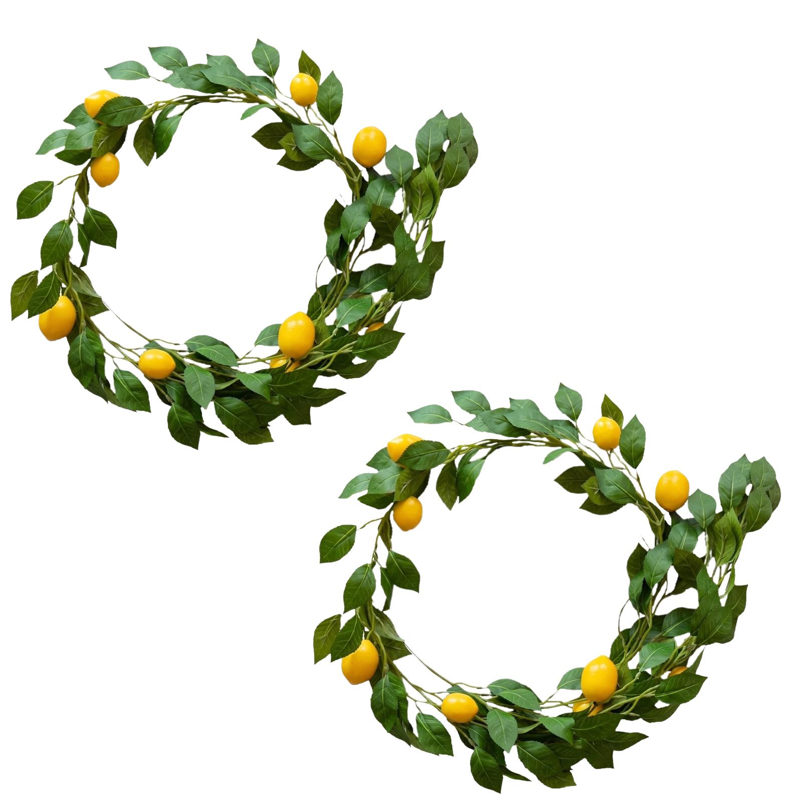 

Artificial Lemons Garland - Faux Lemons Vine, Realistic Fruit Garland For Home, Garden, Wedding, Party & Christmas Decor | Fake One Size белый