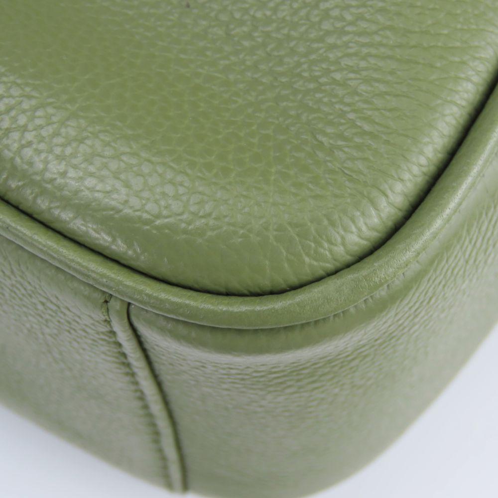 Used COACH Shoulder Bag F54782 leather khaki Diagonally hung