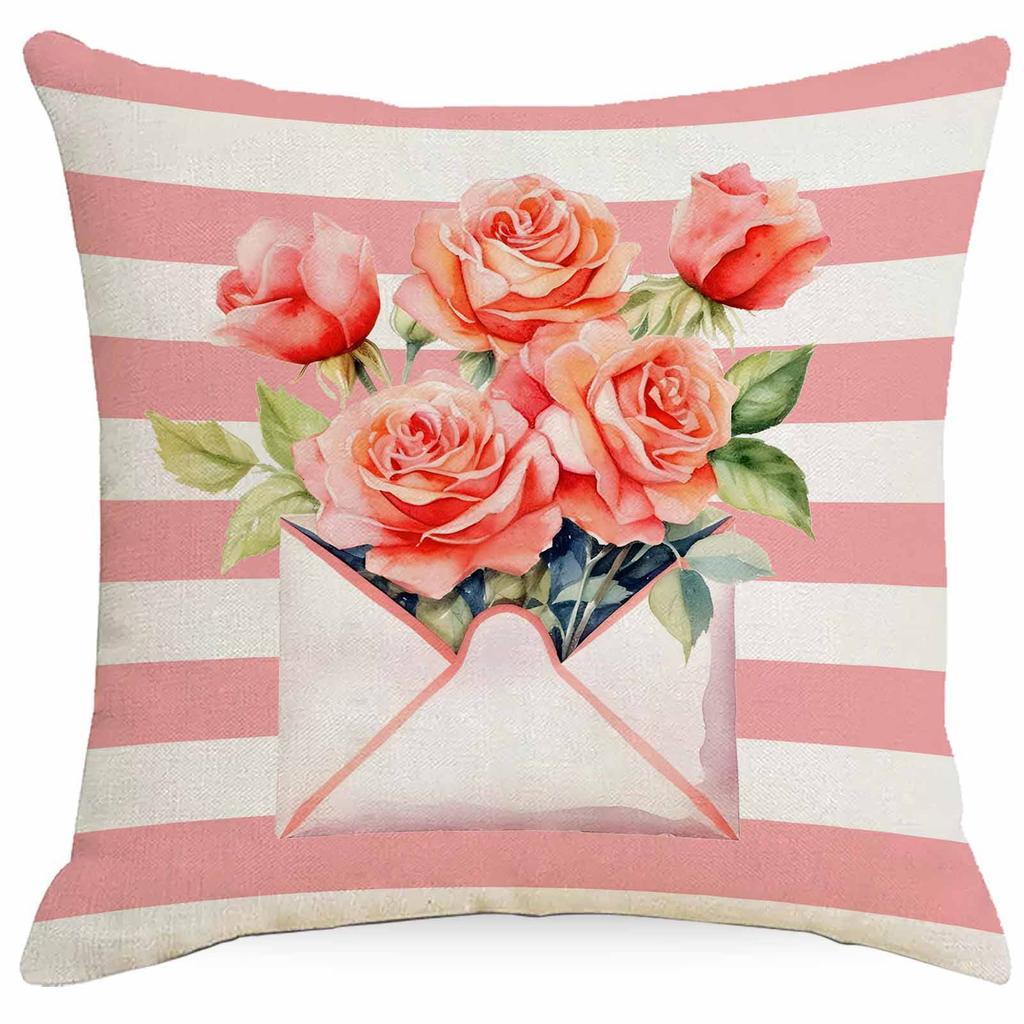 New Mother's Day Line Pillow Case Home Sofa Pillow Ornaments Car Office Waist Rest Cushion