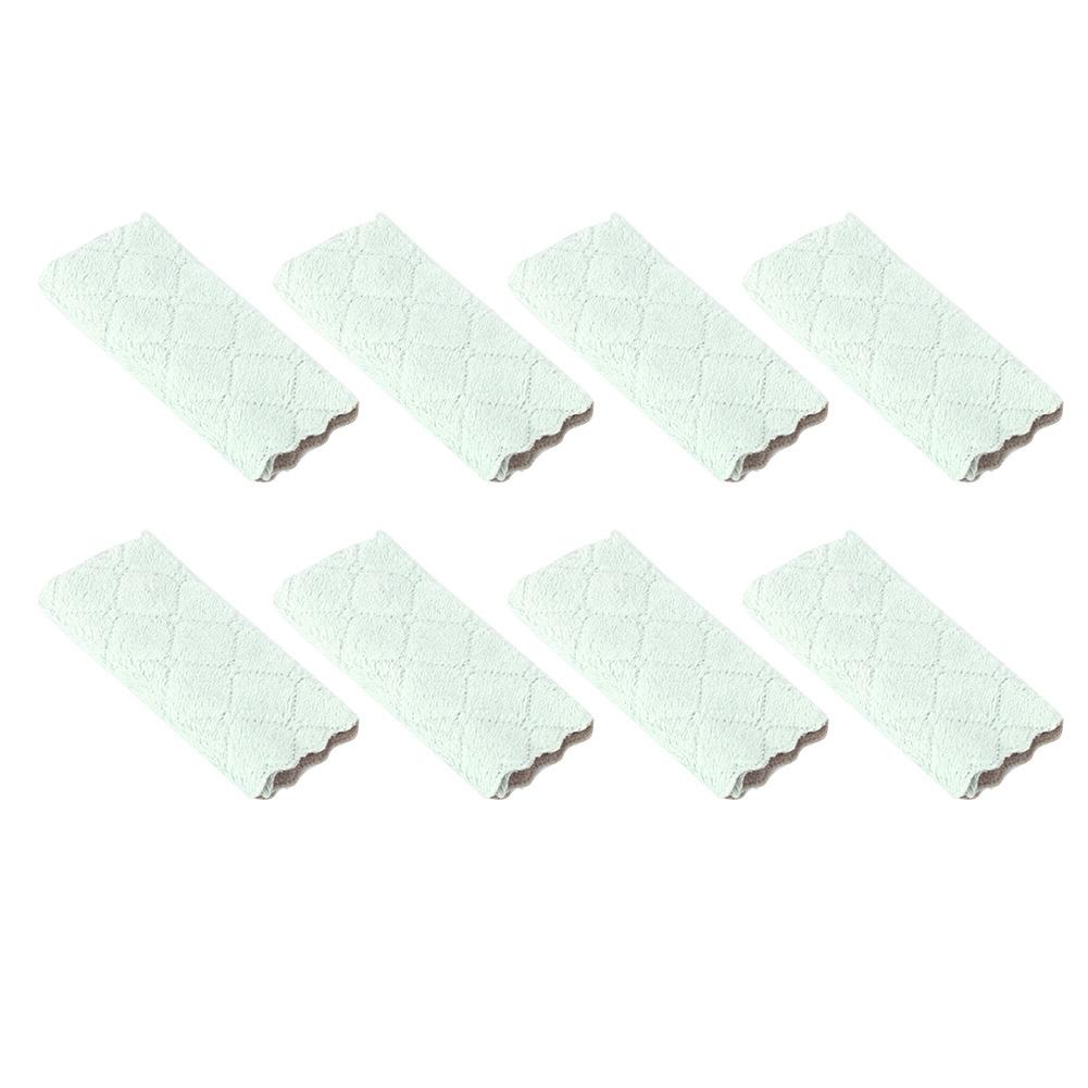8pcs Soft Double Sided Cleaning Cloth Water Absorption Dish Towel Kitchen Cleaning Tool