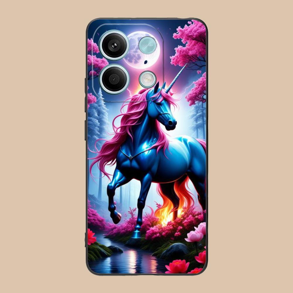 Fantasy Einhorn Handyhülle für Xiaomi 15 14 13 12 Mi 11 T Ultra Lite Pro S X 5G Bunte Druckabdeckung Luxus Smartphone