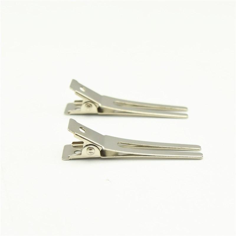 500pcs/bag 45mm Double Prong Alligator Hair Clips Flat Metal Boutique Hairpins With No Teeth for DIY Hair Styling Accessory