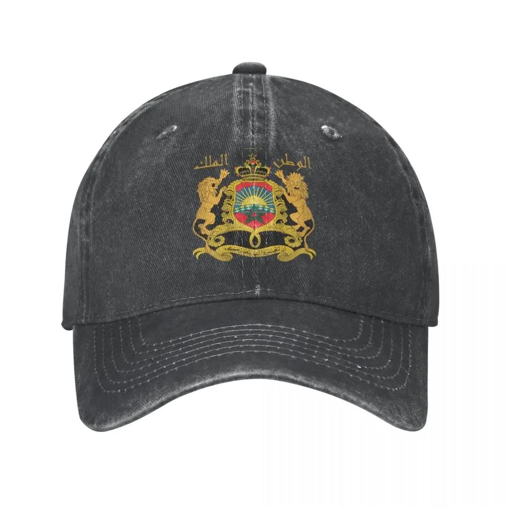 Kingdom Of Morocco Denim Baseball Cap Flag Man Design Trucker Hat Summer Fashion Outdoor Breathable Baseball Caps