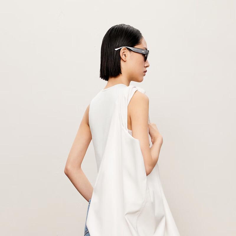 LESS Women's Merino Wool Knit Vest Top