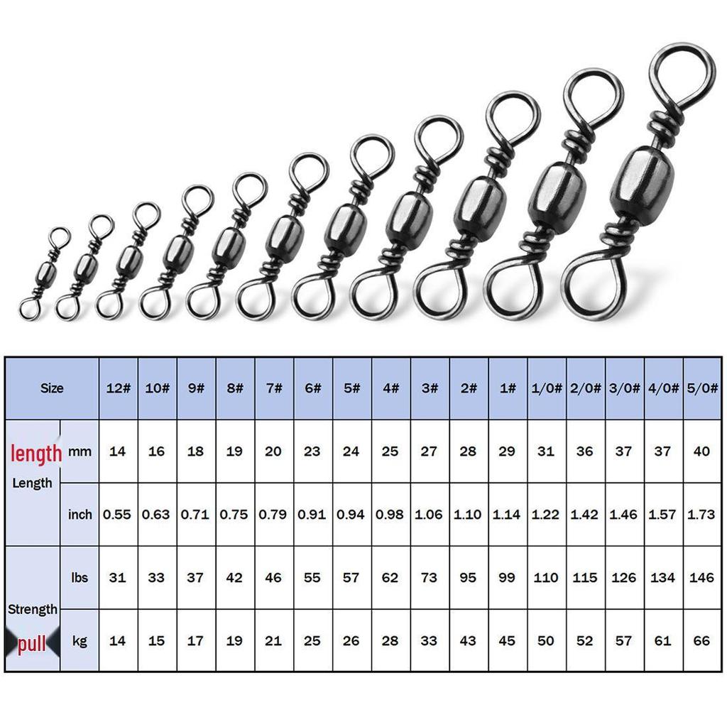 High-Speed Barrel Swivel Figure Eight Ring Connector for Outdoor Fishing Tackle Supplies
