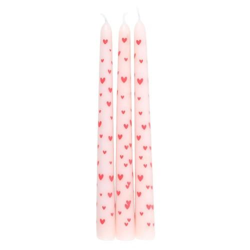 Something Different Heart Taper Candle (Pack of 3)