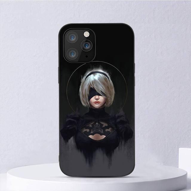 Nier Automata 2b Girl Fashion Black For iPhone Samsung Galaxy Redmi Note S 17 16 15 14 13 20 24 25 54 Pro Max Ultra Fe Air Cover Poco