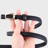 Womens Elegant Genuine Leather Waist Belt With Smooth Buckle For Casual Dresses Spring