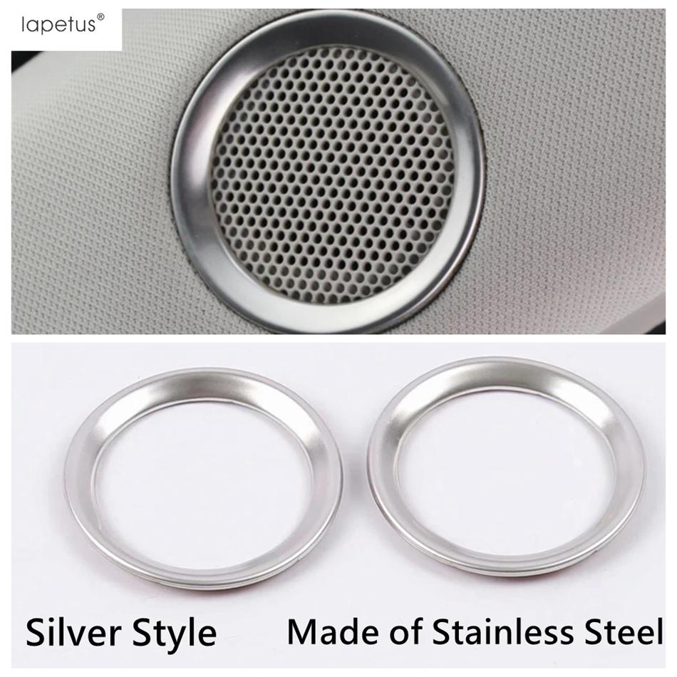 For Mazda CX5 CX-5 2017 - 2024 Stainless Steel Interior Pillar A Speaker Tweeter Sound Ring Decoration Cover Trim Accessories