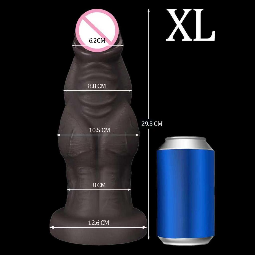 Manual Large Simulation Penis Massager for Female and Anal Play