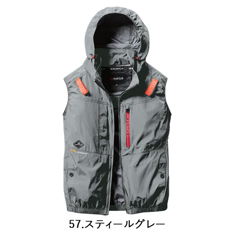 BURTLE Aircraft Vest AC2084 AIRCRAFT XL 57 Steel Gray (without fan)