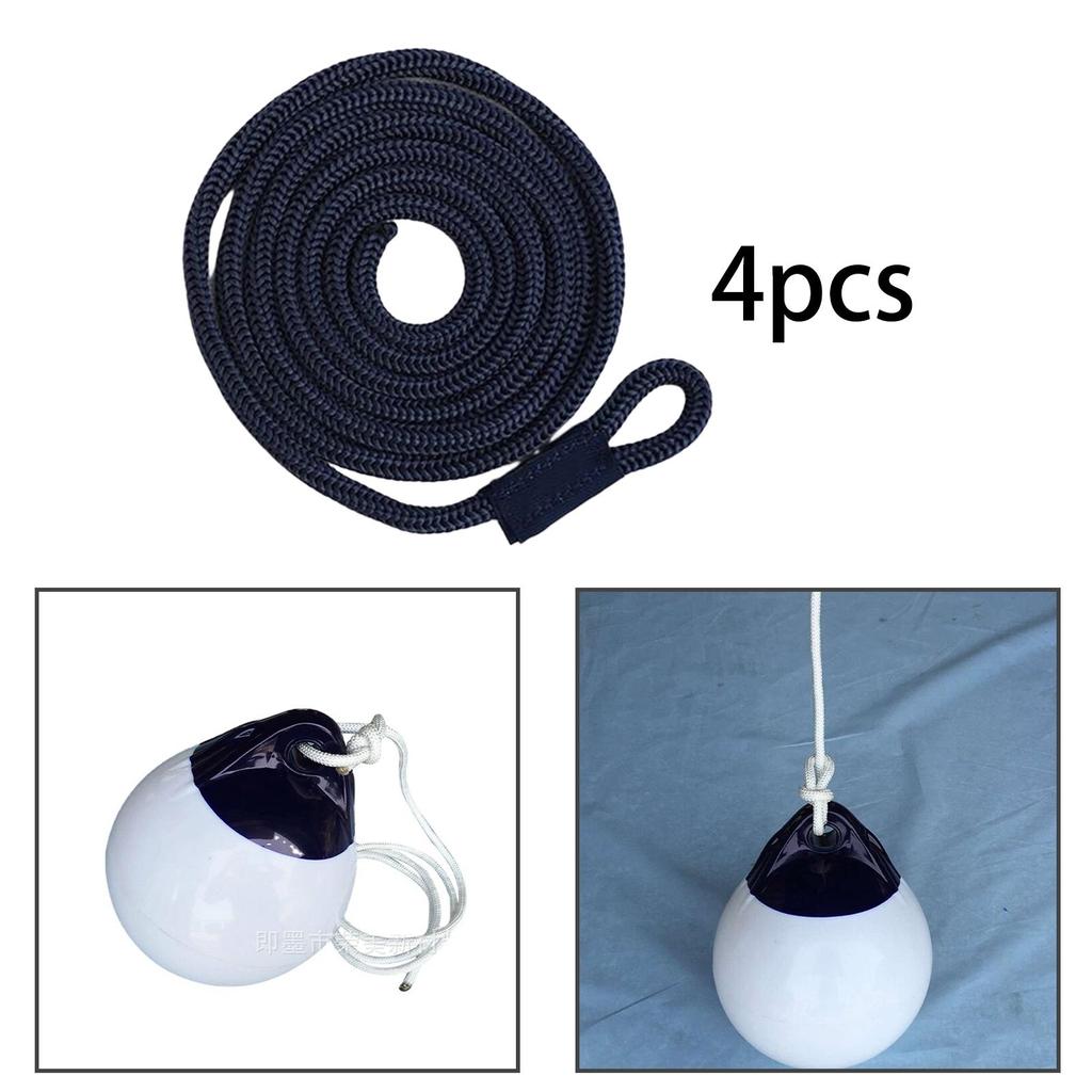 4pcs 1.5m Marine Boat Bumpers Fenders Lines 0.65x150cm Boat Dock Lines Dock Protector Docking Rope Boat Fenders Bumper Ropes