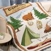 Outdoor Camping Blanket Picnic Mat Universal Sofa Cover Pure Cotton Nap Throw Multi Functional Cozy Home Essential