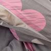 Ropa de cama de algodón 140X200 Corazón Rosa
