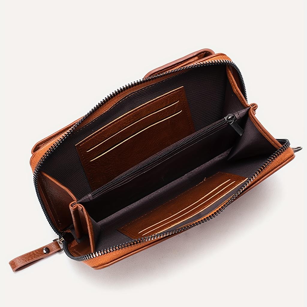 Schicke Reißverschluss-Umhängetasche, Trendige Handytasche, Abnehmbarer Verstellbarer Riemen für Vielseitiges Styling - Sichere & Praktische Alltagstasche