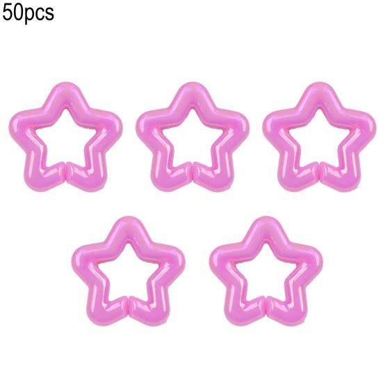 

50 шт. Кільця з єднувальні у формі зірки Швидкоз єднувачі Кільця-зірки кольору AB для DIY Підвіски для сумок Намиста Сережки Ремінці для сумок Брелоки