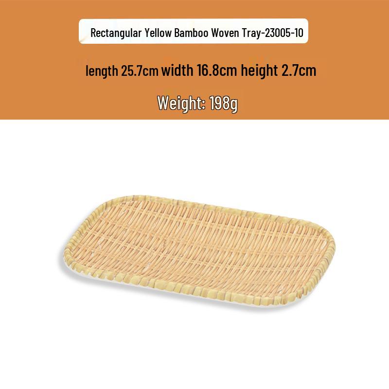 Kreativní obdélníkový porcelánový talíř ve stylu bambusu na sushi, BBQ, svačiny a dezerty