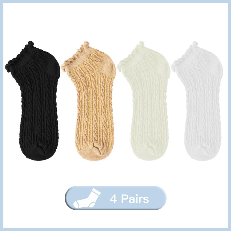 Kvinner pustende sokker Kvinnelige hule sokker Vårkoreanske jenter Søte tidevann jenter Twist Sokker
