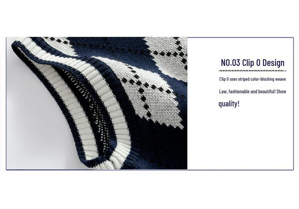 British Style Autumn/Winter Knit Vest for Primary and Secondary School Students