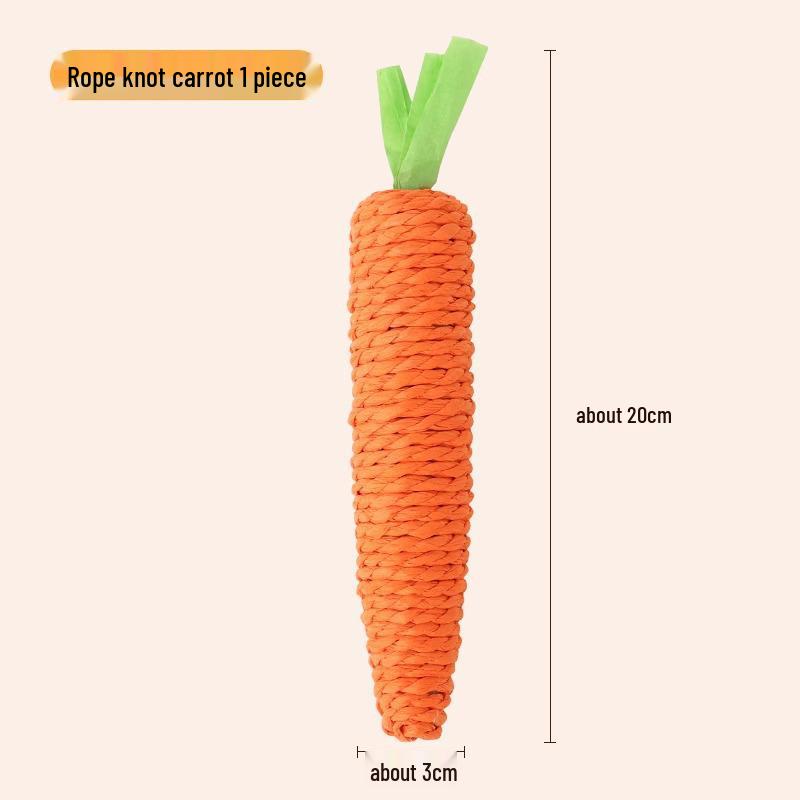 Cat Self-Play Carrot Teething Stick: Bite- & Scratch-Resistant Teaser Wand for Kitten Claw Grinding & Boredom Relief.