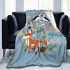 Puffin Rock Oona Baba Fashion Blankets Fleece Cartoon TV Watercolor Soft Throw Fashion Blanket for Bedding Throws Quilt Multi-function