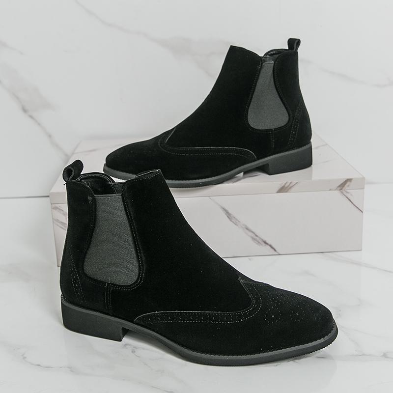 Fashion New Summer Fashion Chelsea Boots British Casual Comfortable Business Office Fashion Matte Leather Boots Black Brown Men Boots
