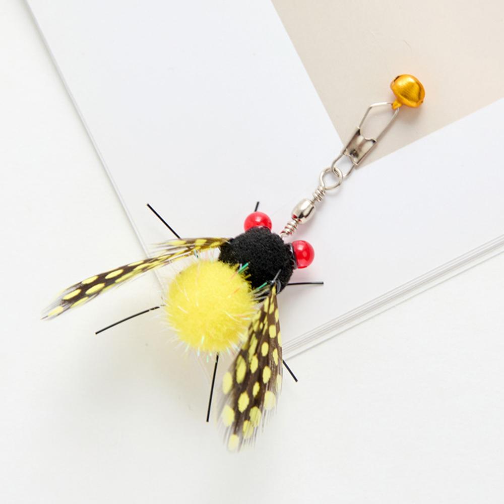 10pcs Mix Simulated Insect Cat Teaser Stick For Changing Heads Cat Toy Interactive Feather Pet Toy