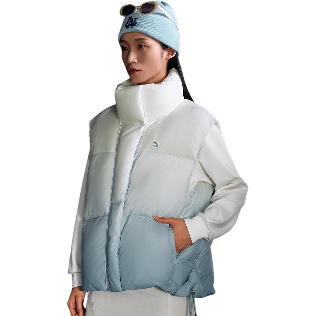 Li-Ning Sports Lifestyle Series Versatile Loose Fit Stand Collar Simple Comfortable Thick Gradient Down Vest Women vest AMRV068-8