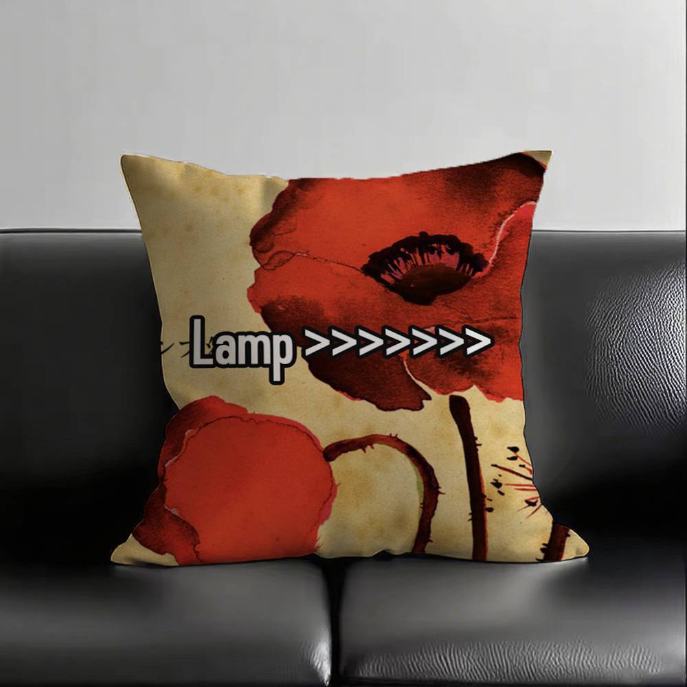 

1pc Gensou Pillow Case Square Bedroom Sofa Leisure Comfort Cushion Car Living Room Home Decoration 16x16Inch