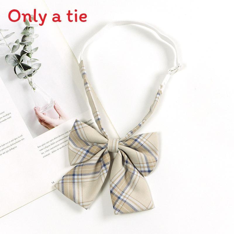 Checkered Retro Brown Striped Tie And Bow For Casual School Outfits Gifts And