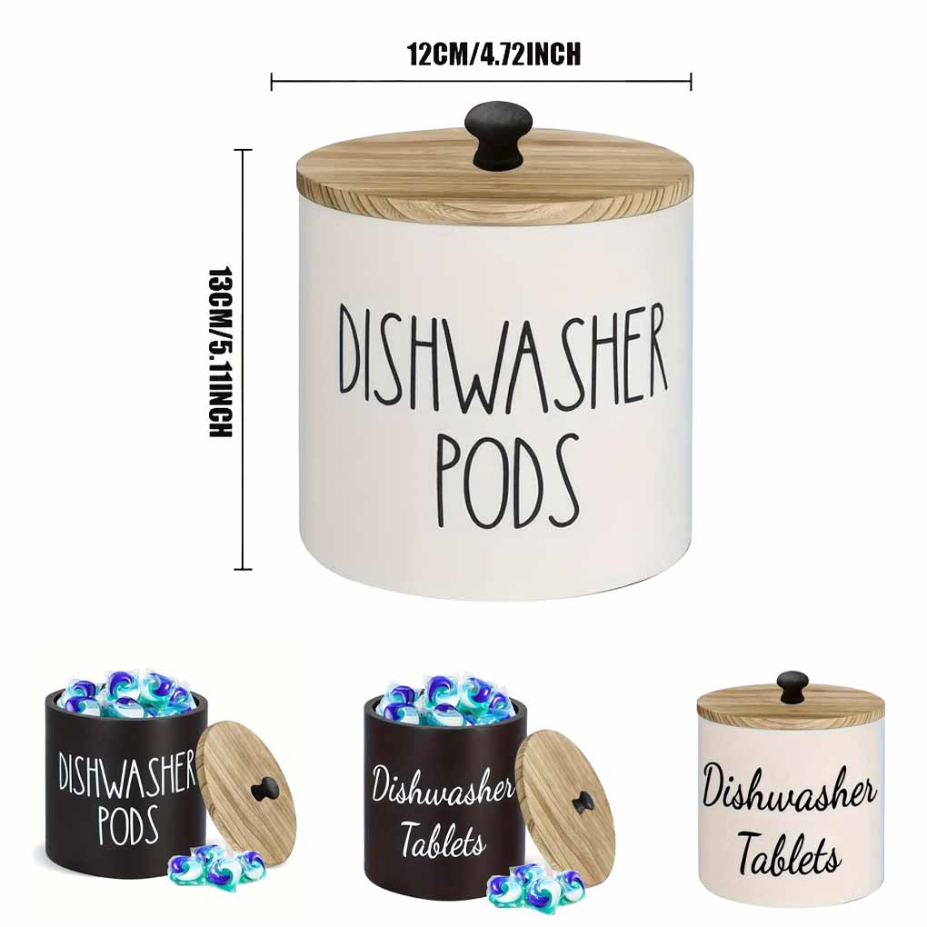 Holz Spülmaschinen-Pod Aufbewahrungsbox Küche Aufgeräumt und Ordentlich Hält Versiegelte Duftperlen Organizer