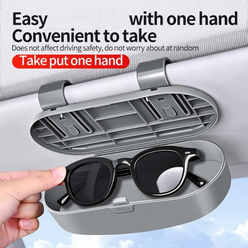 Schutz-Aufbewahrungsetui für Brillen Auto SUV Sonnenblenden Sonnenbrillen-Aufbewahrungsetui Sonnenblenden Brillenhalter Etui Organizer Box