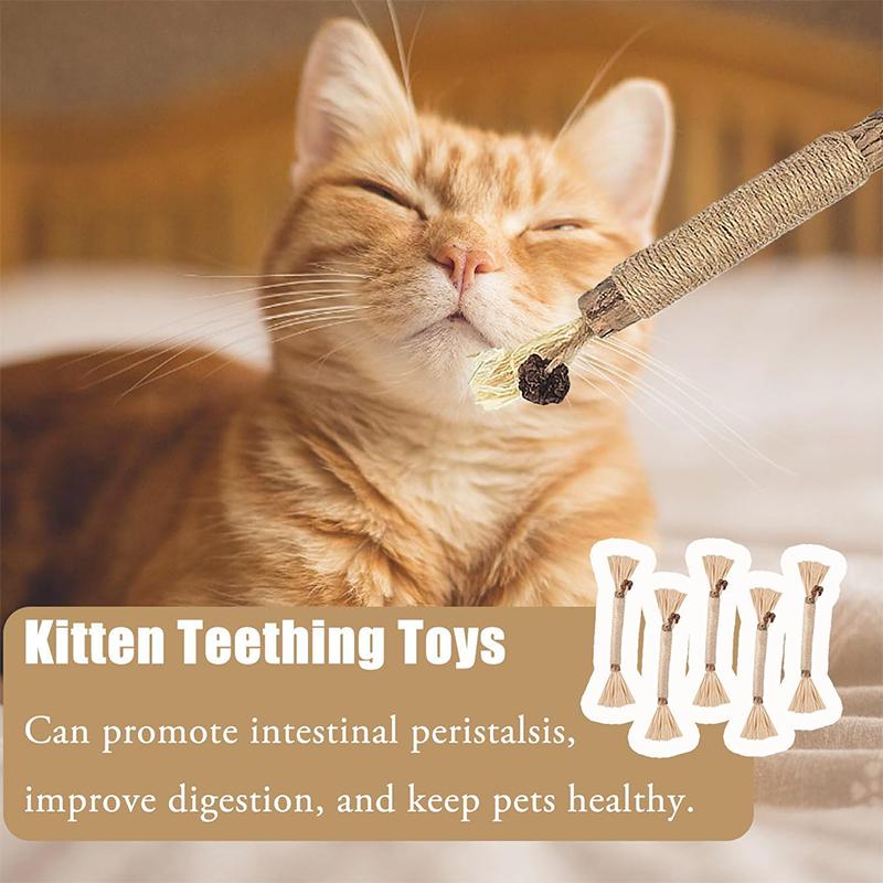 Silvervine & Catnip Cat Chew Toy Kitten Teething Pet Snack Stick Training Toy Cat Teeth Health Toy Kittens Chew Training Toy