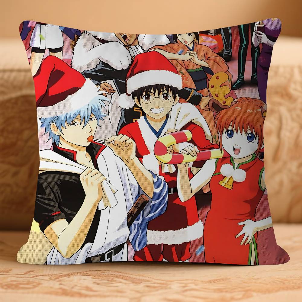 Anime G-GINTAMAS Pillow Case Removable Washable Cushion Cover – All-Season Soft Linen