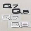 Für Audi Q7 Q8 Quattro Autoaufkleber Zubehör ABS Logo Q7 Q8 Heckklappen-Plakette Emblem Aufkleber Auto-Buchstaben