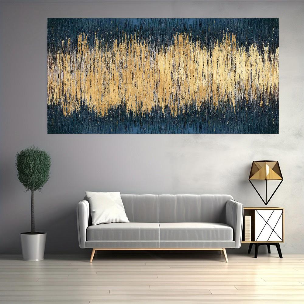 Veggmaleri Abstrakt Gullfarget Kunst Veggbilder Til Stue Lerretsmaleri Hjemmeinnredning Plakater Og Trykk Vintage Cuadros
