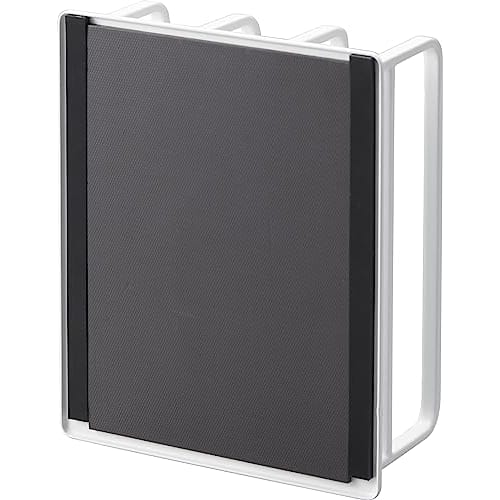 Yamazaki Magnetic Bathroom Bath Lid Drying Hanger, White, Approx. W11 x D5 x H13cm, Tower, Bath Lid Storage, Easy Drying, Product Number: 3955