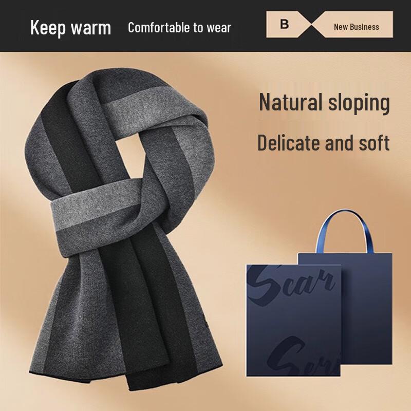 

Мужской теплый осенне-зимний подарочный шарф